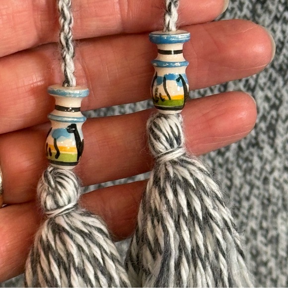 Tegido Parillo 100% Baby Alpaca Wool Gray Pullover Hoodie - Small - Picture 5 of 6